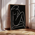Reclining Muse in White Ink