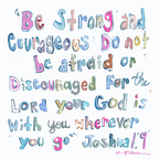 Joshua 1:9 Bible Verse Acrylic Tabletop Art