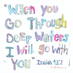 Isaiah 43:2 Bible Verse Acrylic Tabletop Art