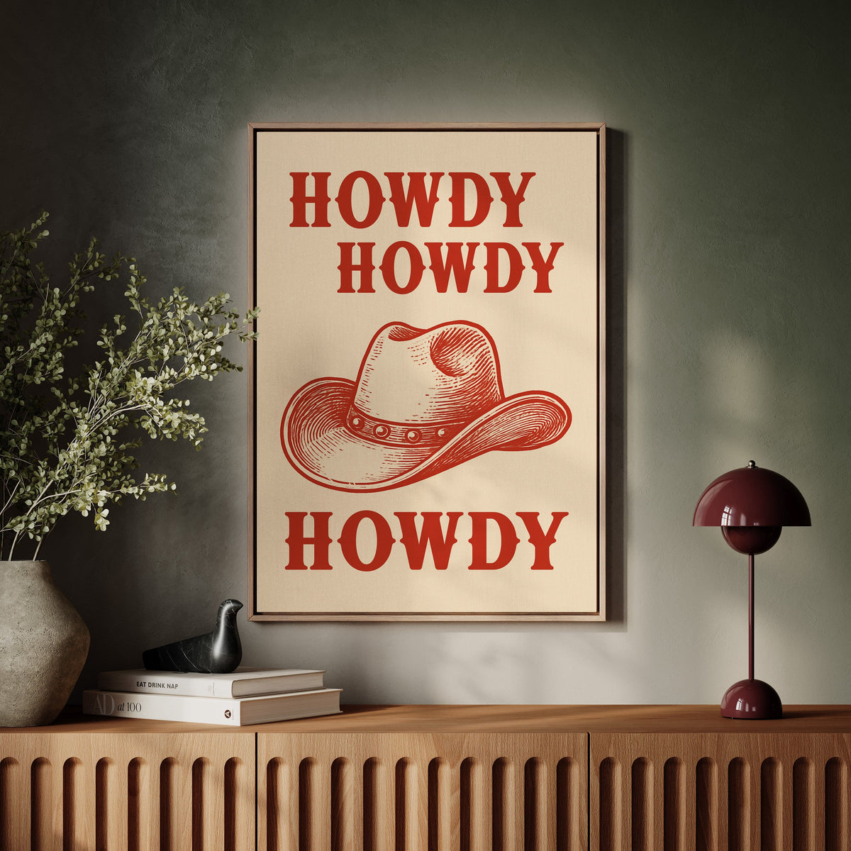 Howdy Howdy Western Hat Print