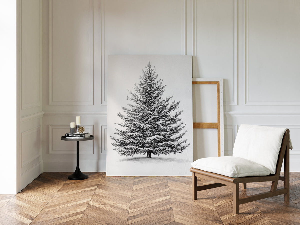 A Blanket Of White Snow-Covered Pine
