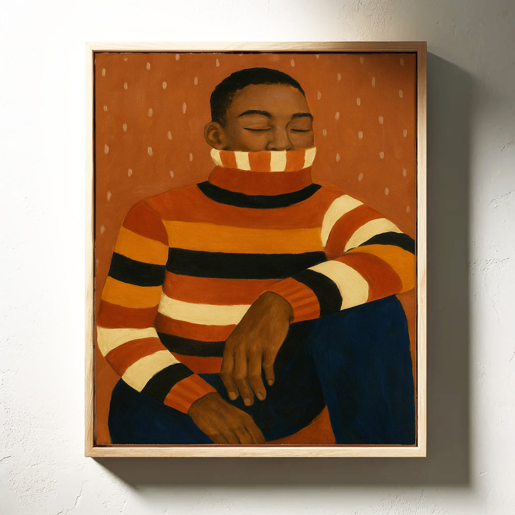 Quiet Thoughts in a Striped Sweater