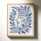 Floral Moon in Indigo Bloom