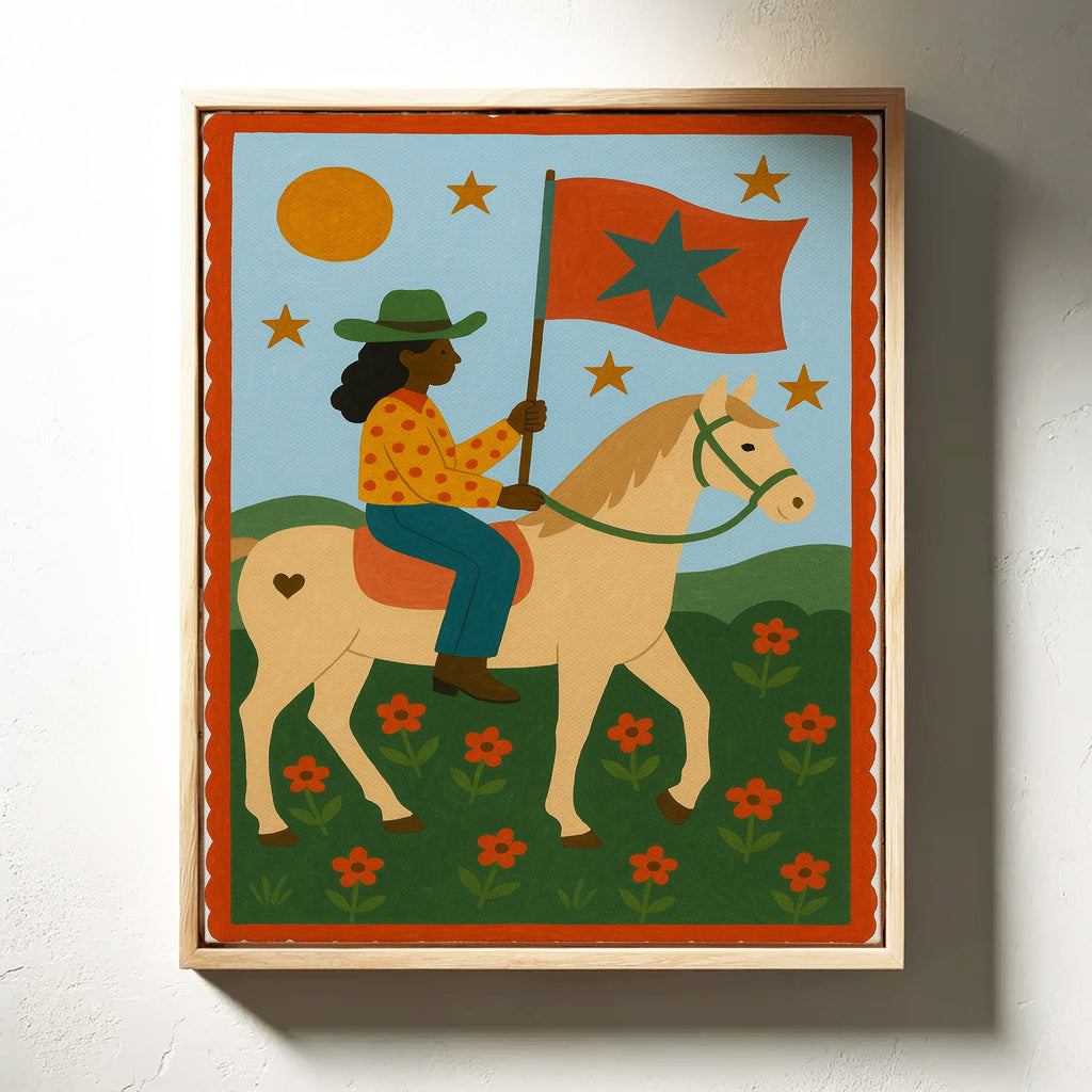 Star Rider in a Flowered Field
