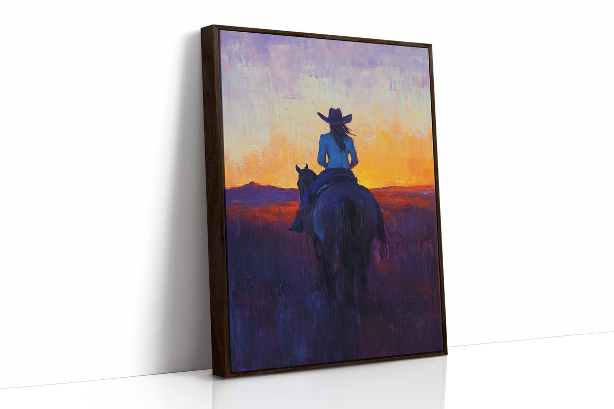Cowgirl at Sunset Ride
