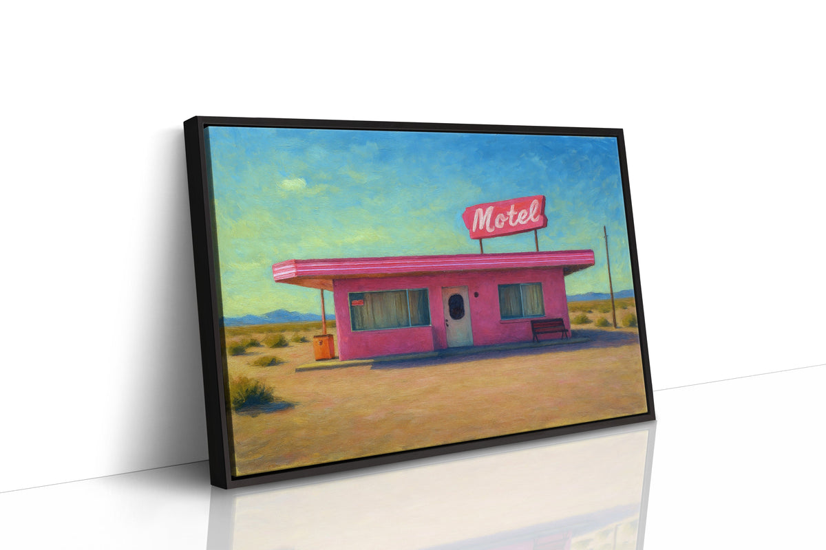 Desert Dream – Retro Pink Motel Wall Art