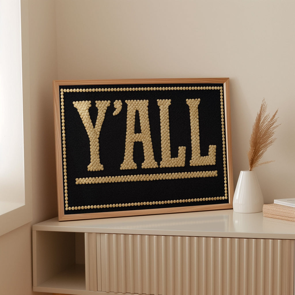 Y’ALL Western Beaded Sign