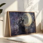 Lone Wolf Howl Under the Moon