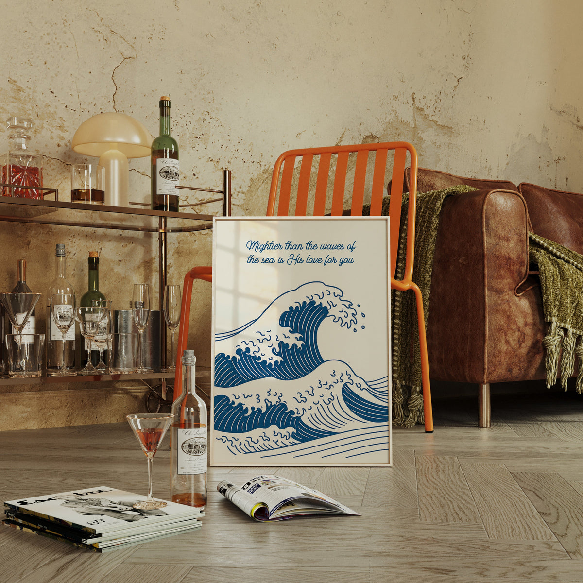 Mightier Than the Waves Ocean Print