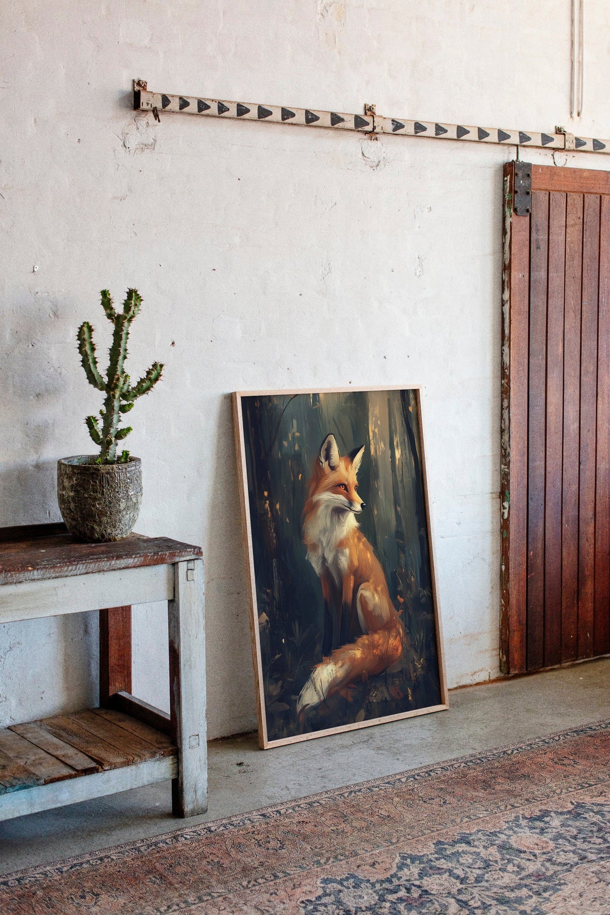 Fox Wall Art – Mystical Forest Print, Woodland Animal Decor, Nature-Inspired Painting