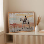 Desert Watcher on White Horse