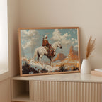 High Desert Scout on Painted Horse