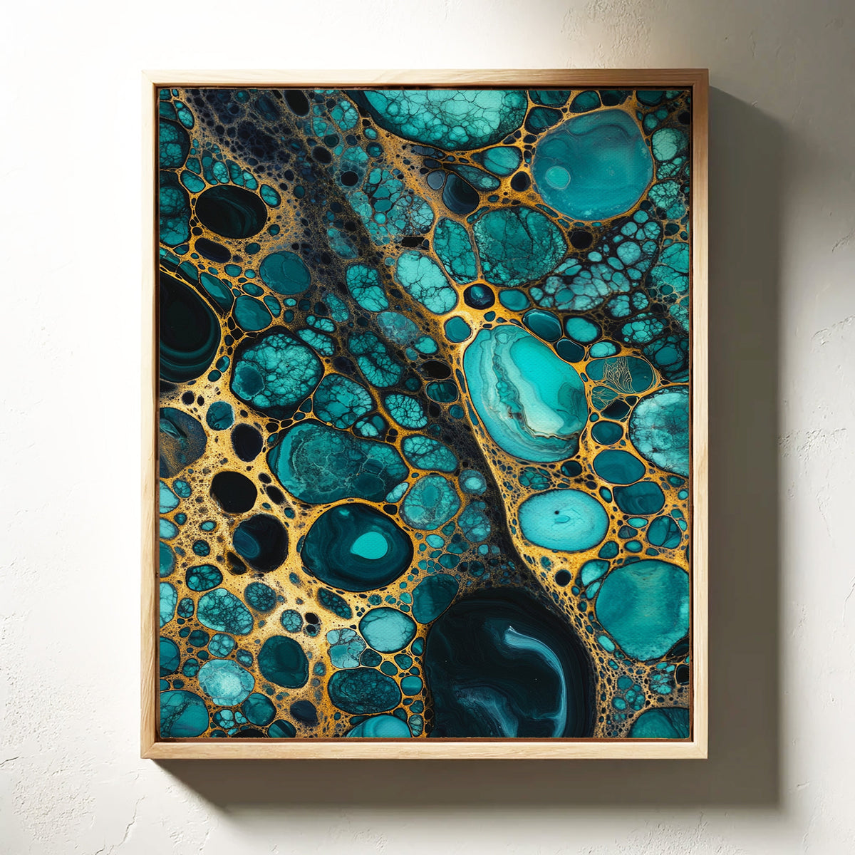 Golden Currents Beneath Turquoise Skin