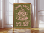 Fresh Brew Retro Coffee Poster