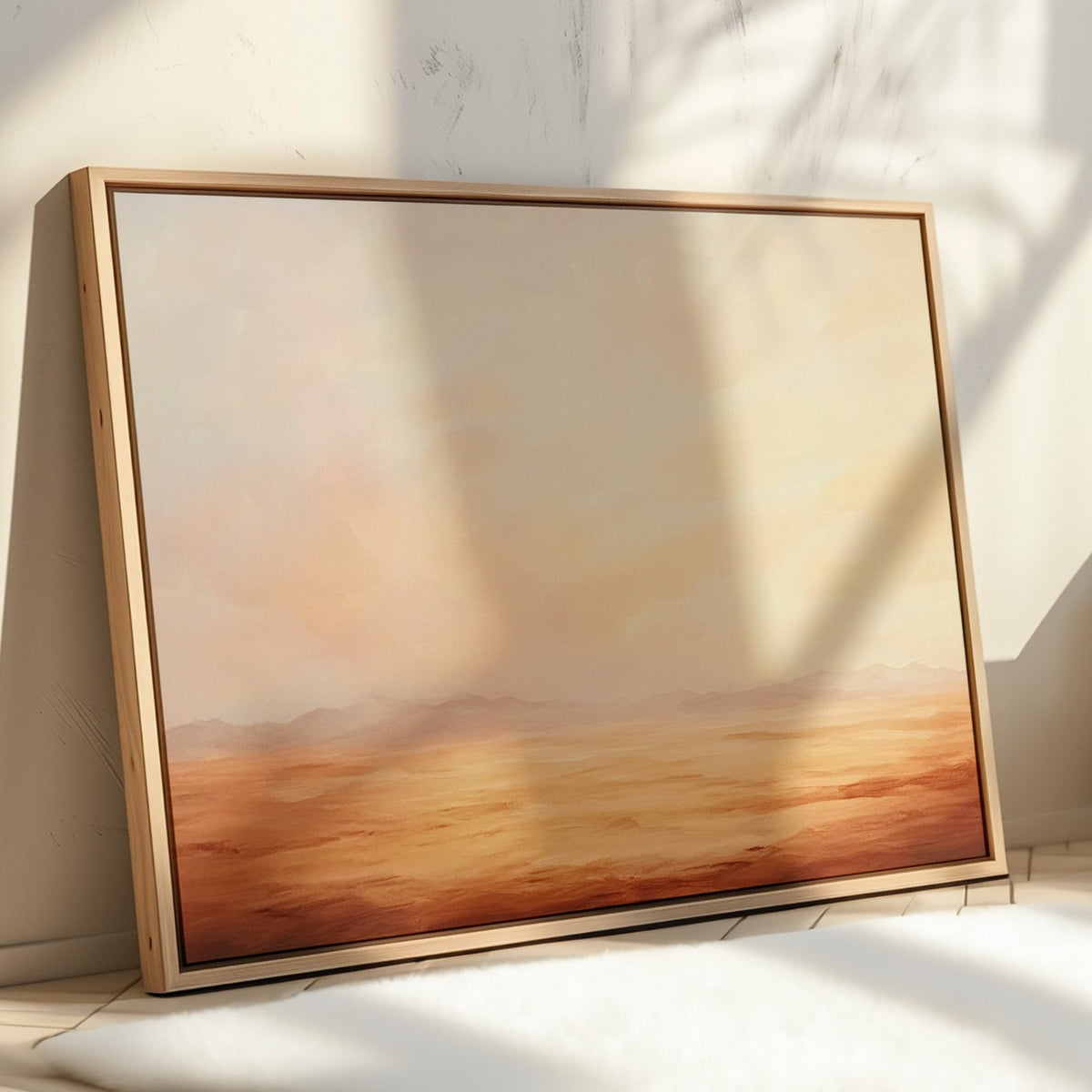 Golden Haze Over Desert Silence