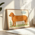Golden Retriever Under Blue Skies