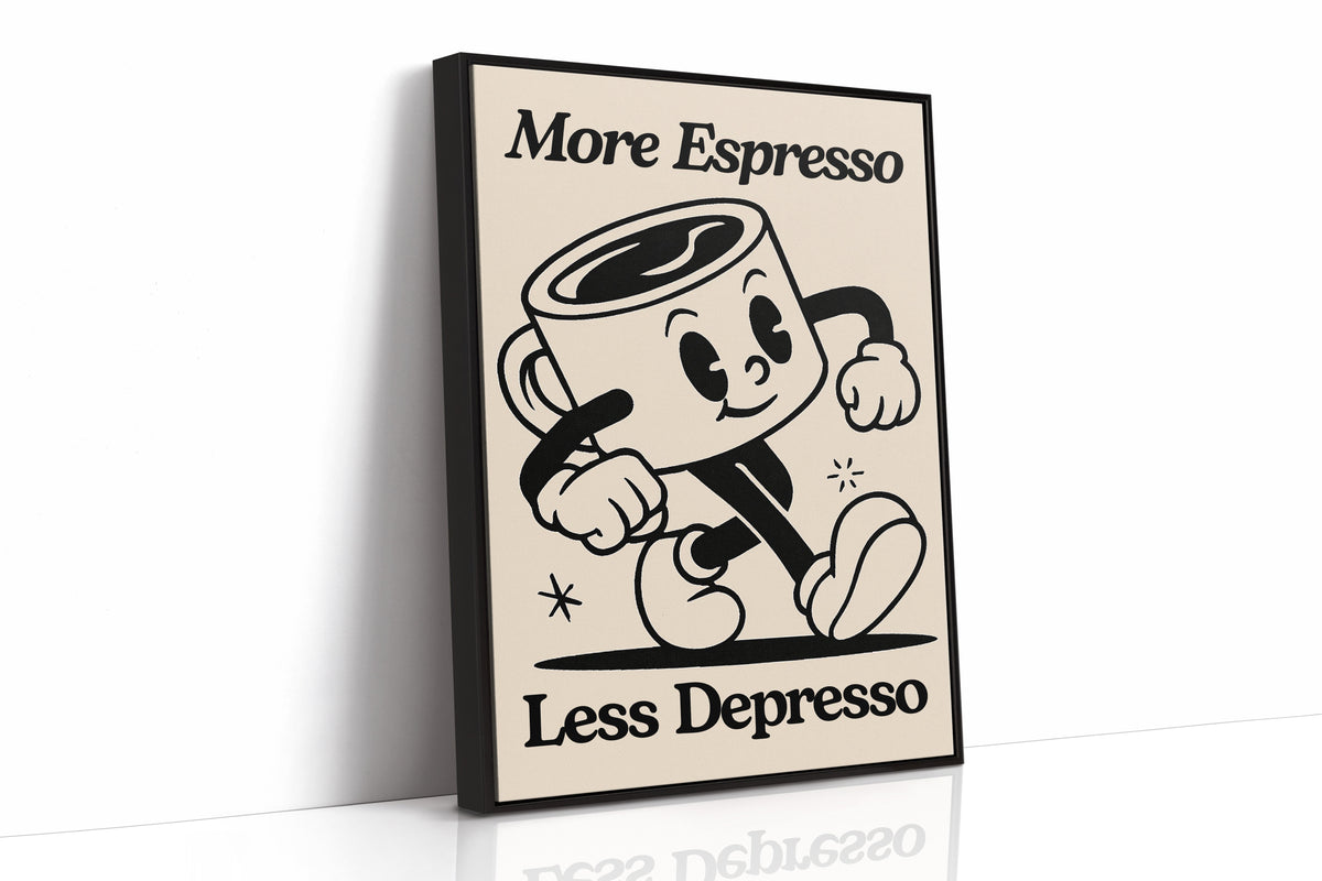 Caffeinated Cheer - Retro Coffee Art Print