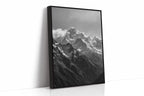 Monochrome Majesty – Black & White Alpine Mountain Print