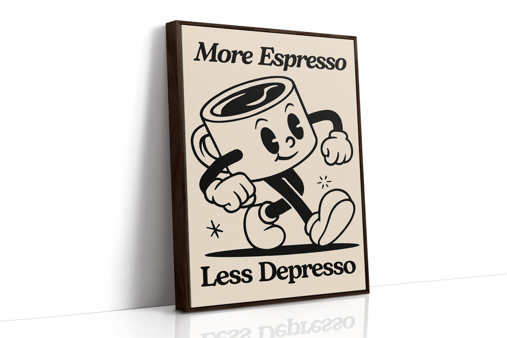 Caffeinated Cheer - Retro Coffee Art Print