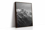 Monochrome Majesty – Black & White Alpine Mountain Print