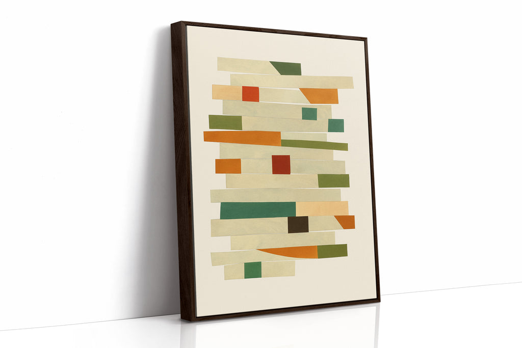 “Stacked Harmony” – Mid-Century Modern Geometric Art Print