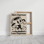 Caffeinated Cheer - Retro Coffee Art Print