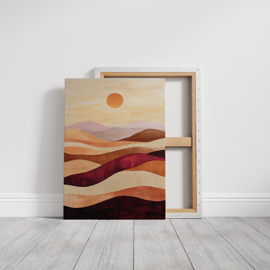 Sunset Dunes - Abstract Landscape Canvas Art