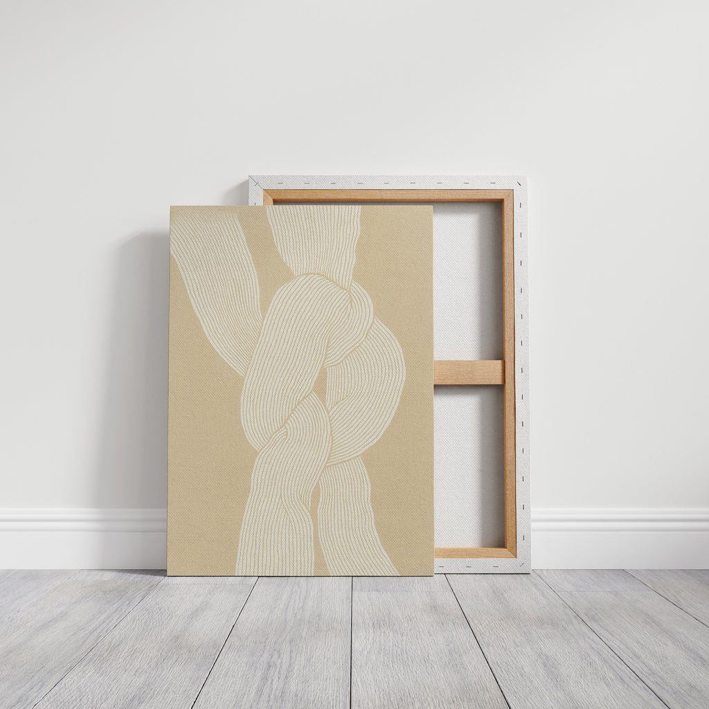 Bound Form – Minimalist Textured Knot Art Print