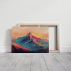 Vibrant Sunset Mountain Landscape Art Print