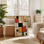 Primary Pulse – Geometric Modernist Splatter Art