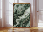 "Emerald Dreams" - Abstract Green Marble Art Print
