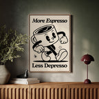 Caffeinated Cheer - Retro Coffee Art Print
