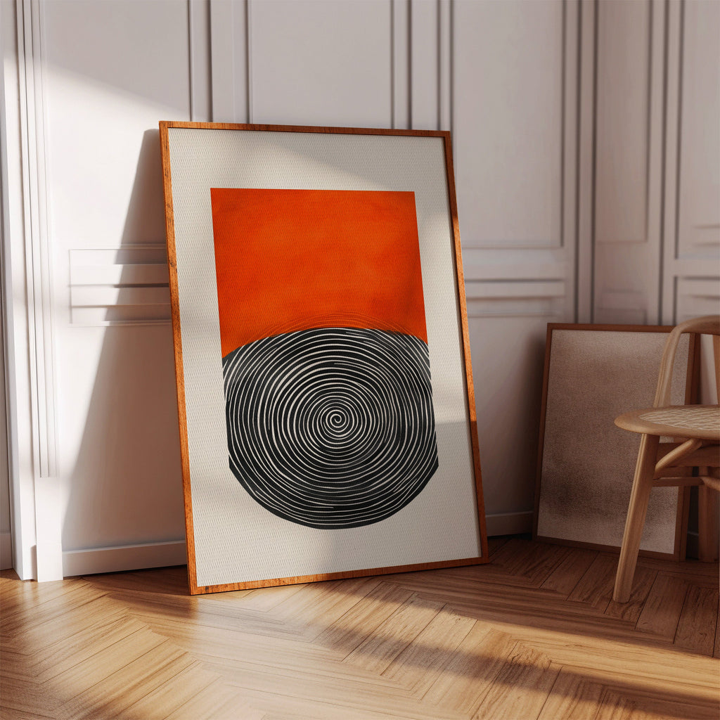 Vortex Sunset - Abstract Geometric Art Print