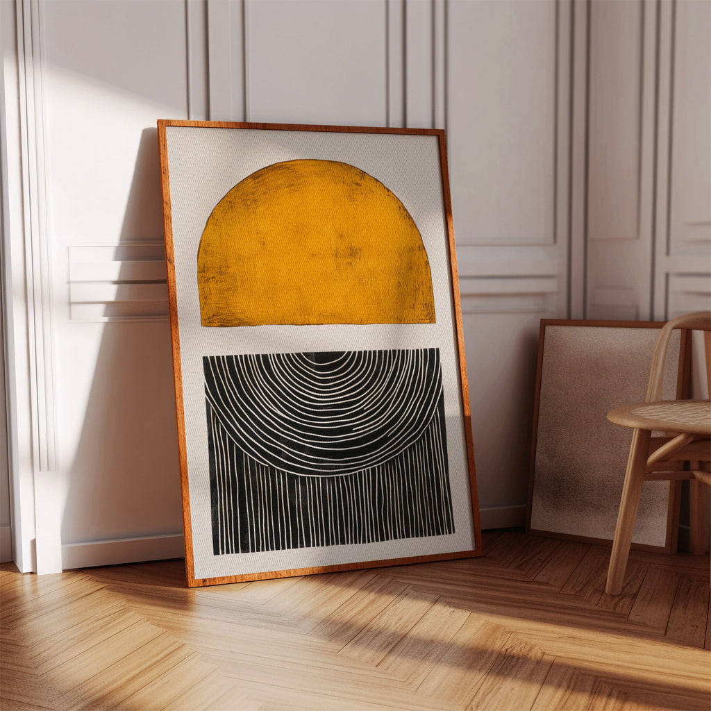 Sunset Log - Minimalist Geometric Art