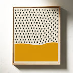 Modern Abstract Art Print - Minimalist Dots and Waves