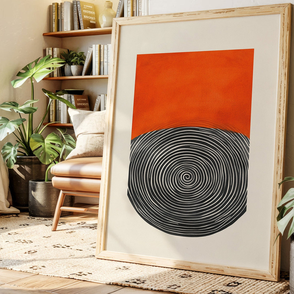 Vortex Sunset - Abstract Geometric Art Print