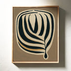 Earthy Elegance - Minimalist Leaf Canvas Art