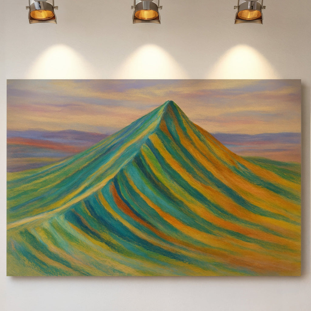 Aurora Ridge – Abstract Rainbow Mountain Landscape