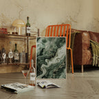 "Emerald Dreams" - Abstract Green Marble Art Print