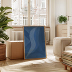 Serene Blue Abstract Art Print