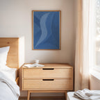 Serene Blue Abstract Art Print