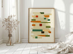 “Stacked Harmony” – Mid-Century Modern Geometric Art Print