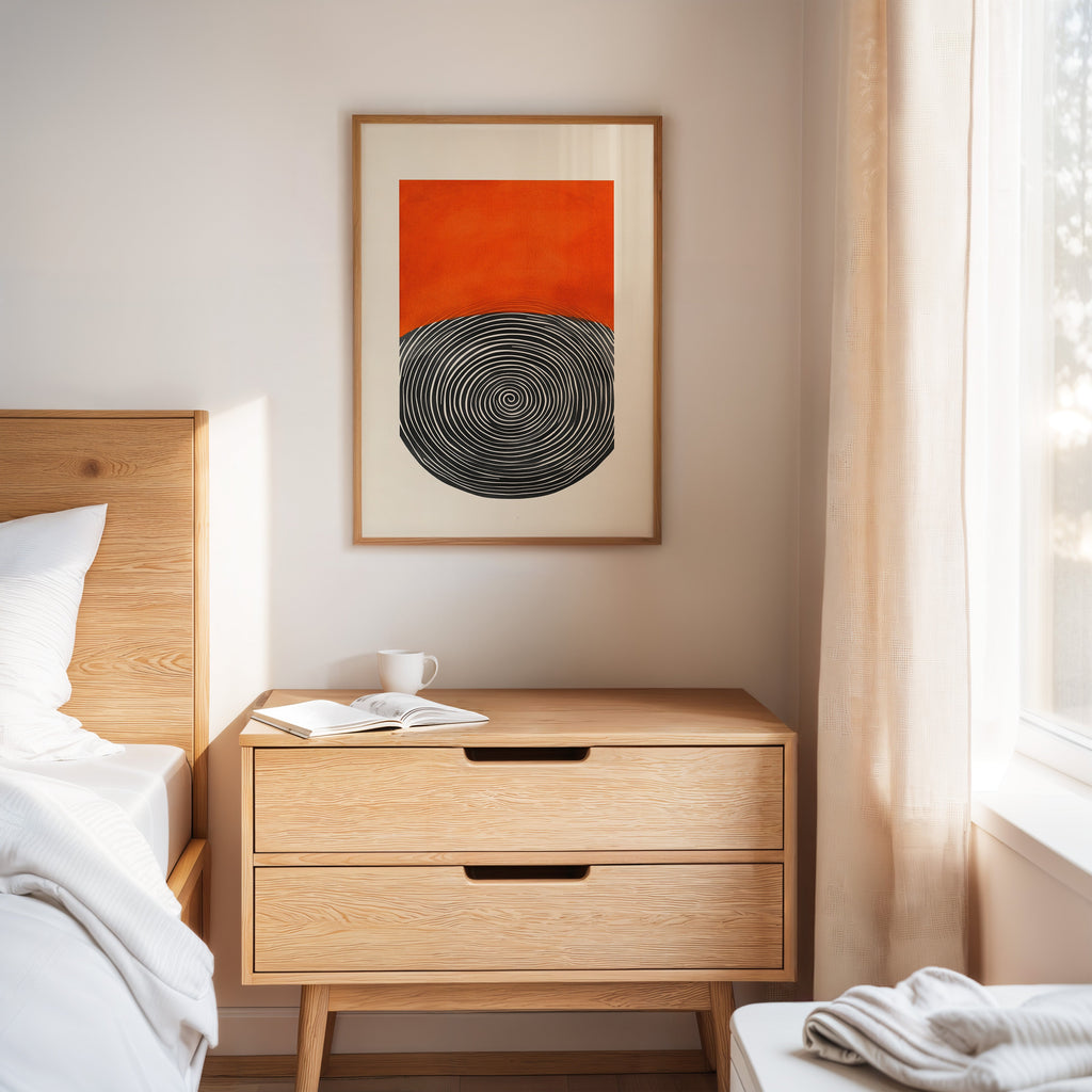 Vortex Sunset - Abstract Geometric Art Print