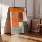 Earthy Harmony - Abstract Geometric Canvas Art
