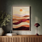 Sunset Dunes - Abstract Landscape Canvas Art