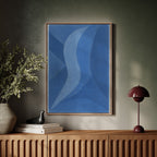 Serene Blue Abstract Art Print