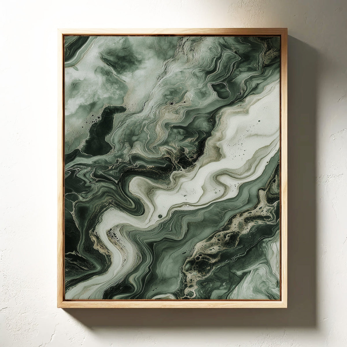 "Emerald Dreams" - Abstract Green Marble Art Print