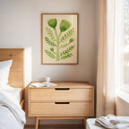 Elegant Green Botanical Watercolor Art Print
