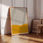 Modern Abstract Art Print - Minimalist Dots and Waves