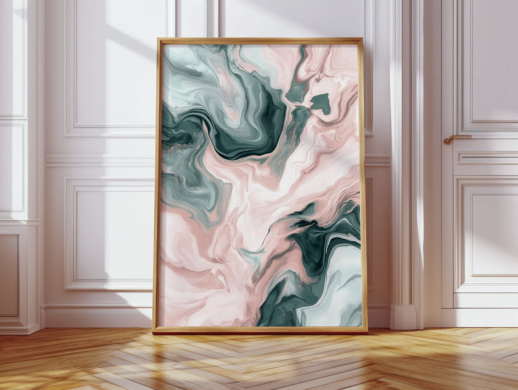 Mystic Waves - Abstract Marble Canvas Art